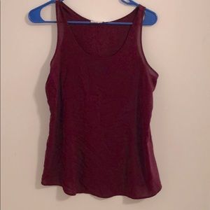 Maroon loose tank top